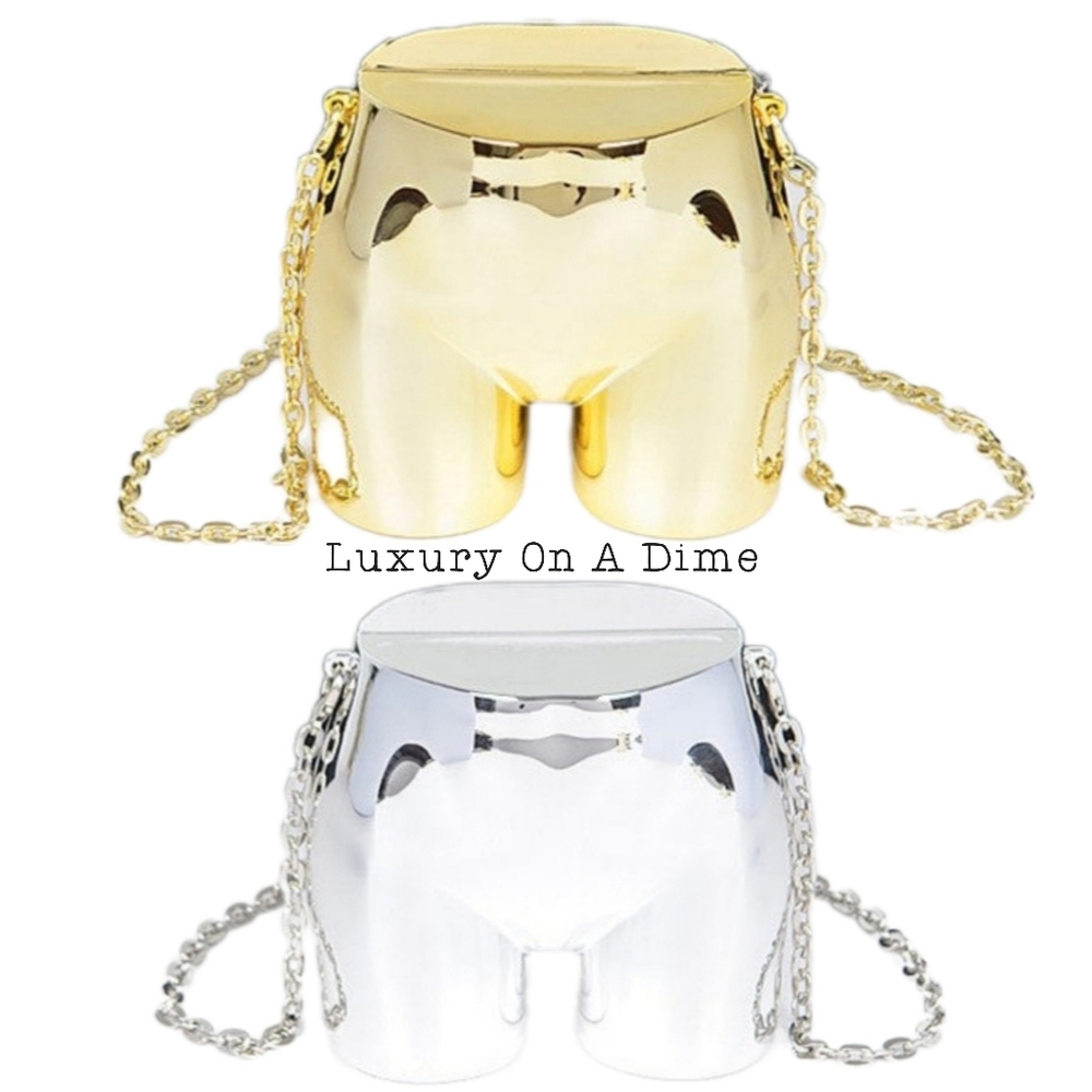 Novelty Butt Shape Convertible Handbag Purse Clutch Crossbody Shoulder Bag - Picture 12 of 13